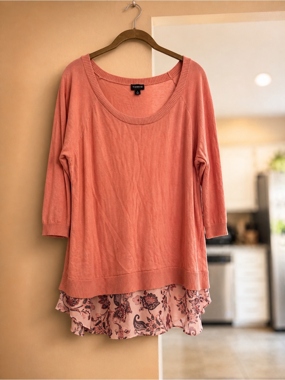 Torrid Pink Layered Tunic Sweater Top – Size 3